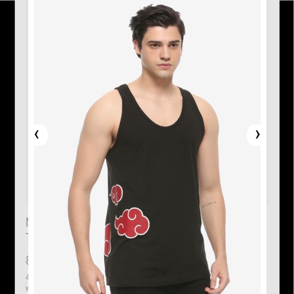 HOT TOPIC NARUTO SHIPPUDEN AKATSUKI Cloud TANK TOP